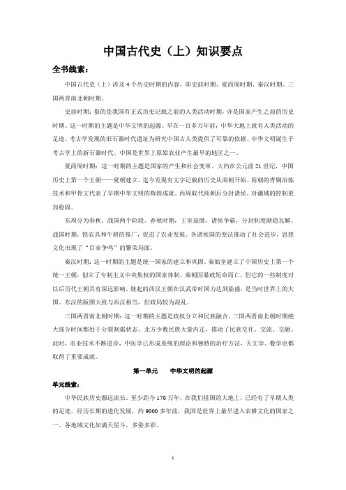 中国古代史知识点梳理