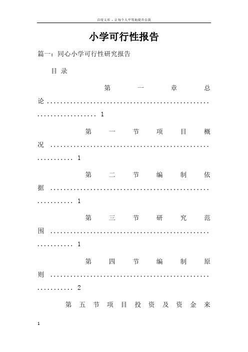 小学可行性报告doc