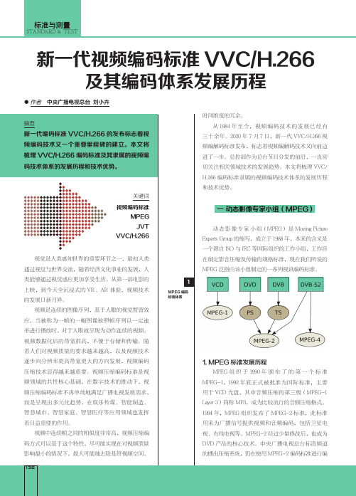 新一代视频编码标准VVCH.266及其编码体系发展历程