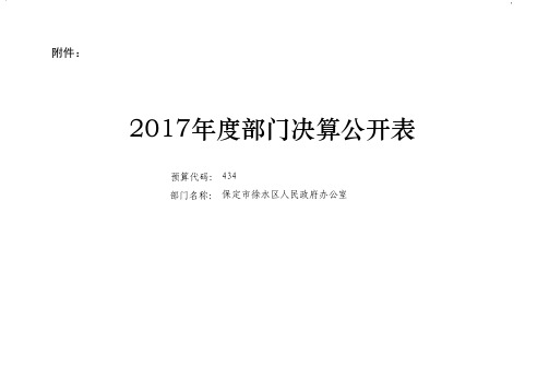 2017年度部门决算公开表