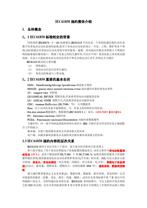 IEC61850规约整体介绍