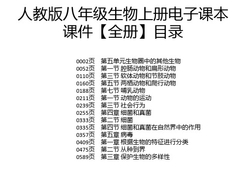 人教版八年级生物上册电子课本课件【全册】