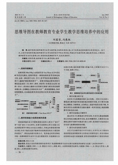 思维导图在教师教育专业学生教学思维培养中的应用