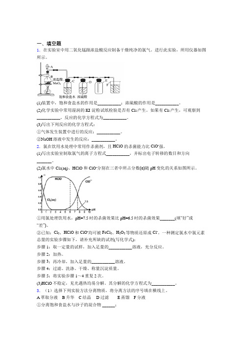 上海市高中化学必修一第二章《海水中的重要元素—钠和氯》经典测试(含答案解析)