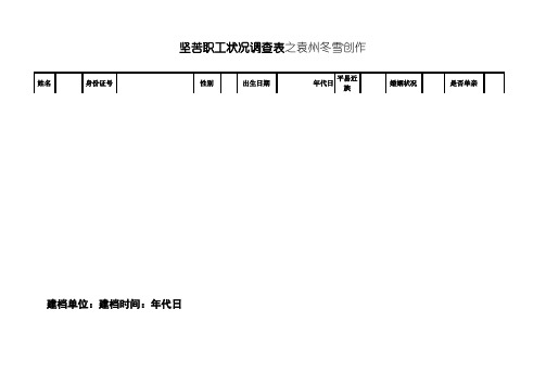 困难职工状况调查表