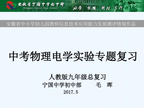 物理人教版九年级全册电学专题复习