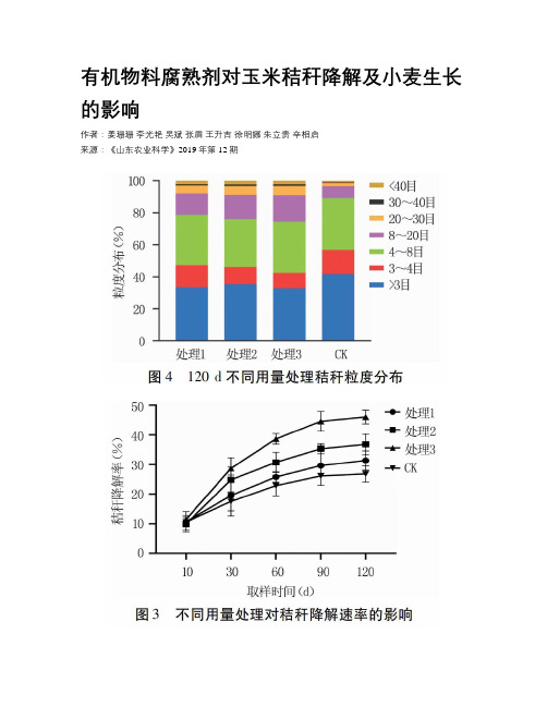 有机物料腐熟剂对玉米秸秆降解及小麦生长的影响