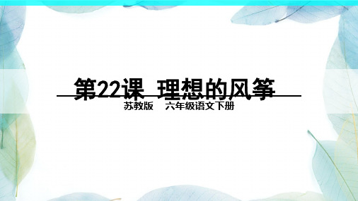 苏教版六年级语文下册22 理想的风筝