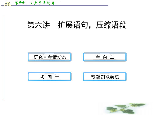 高考语文一轮复习配套课件：1.6 扩展语句,压缩语段(山东专)