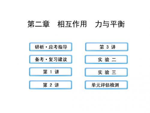 高三物理一轮复习课件:第二章 相互作用 力与平衡(人教版)