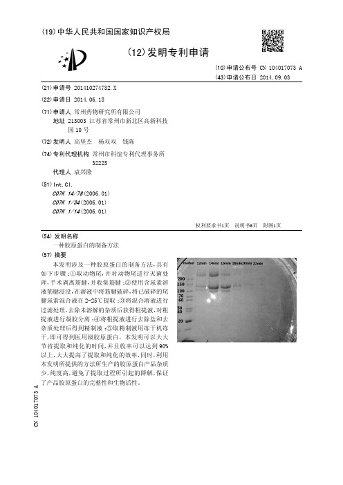 一种胶原蛋白的制备方法[发明专利]