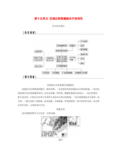 2019高考地理一轮复习第三部分第十五单元区域自然资源综合开发利用单元综合提升学案