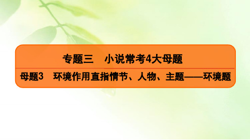 2020高考语文二轮总复习课件：专题3 小说常考4大母题 母题3