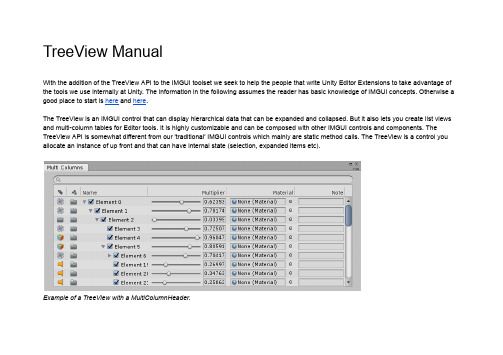 Unity 5.6 编辑器控件 TreeView 使用手册