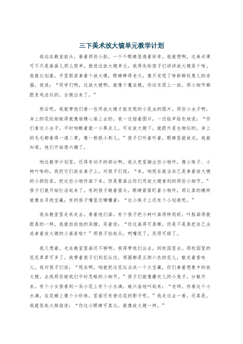 三下美术放大镜单元教学计划