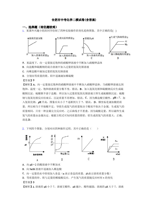 合肥市中考化学二模试卷(含答案)