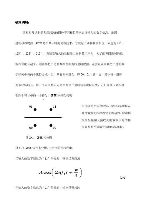 QPSK调制与解调原理