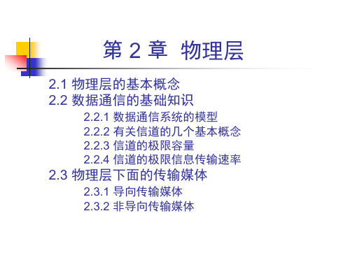 CH2计算机网络物理层总结