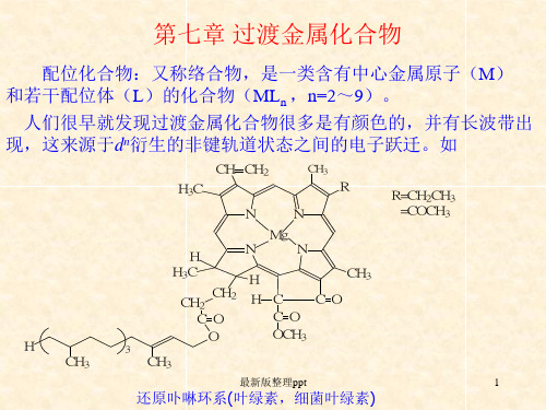 过渡金属化合物ppt课件