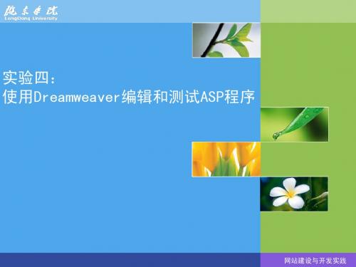 实验四：使用dreamweaver编辑和测试asp程序