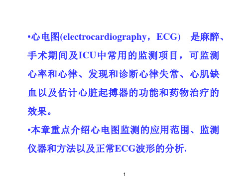 心电图监测PPT课件