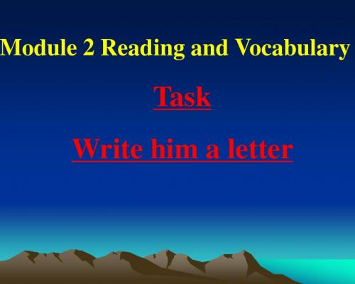 外研版Book2 Module2 Reading