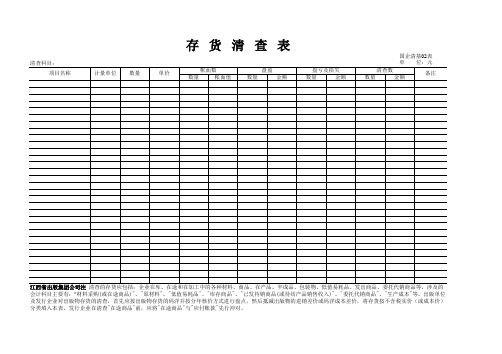 存货清查表