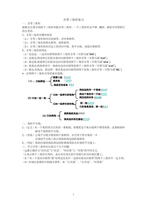 全等三角形(1对1辅导精品)