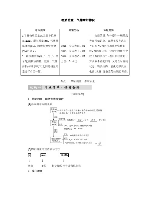 高考化学一轮复习：物质的量 气体摩尔体积