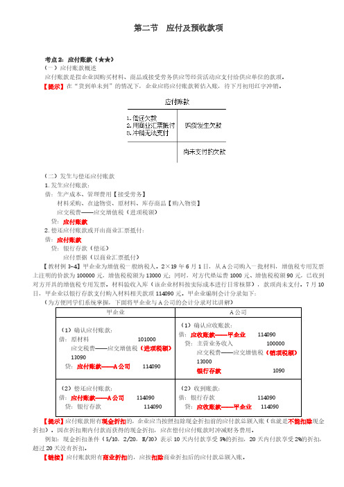 初级会计《会计实务》章节精讲-第三章第二节应付及预收款项