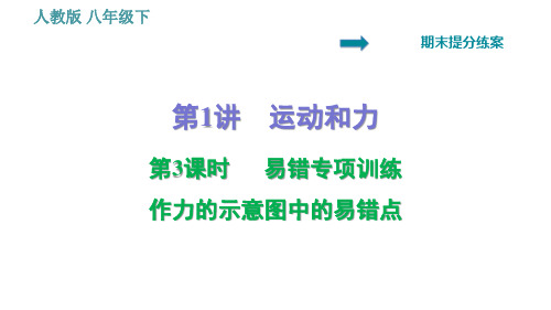 人教版八年级下册物理习题课件 期末提分练习 第1讲   第3课时   作力的示意图中的易错点