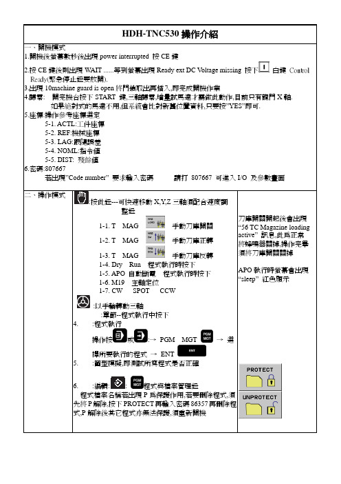 ITNC530简易操作