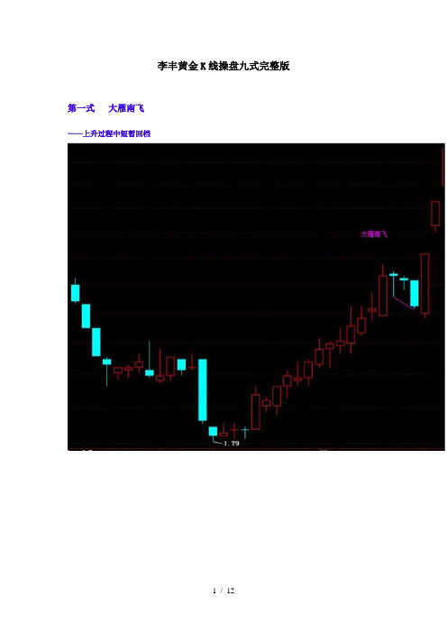 李丰黄金K线操盘九式完整版