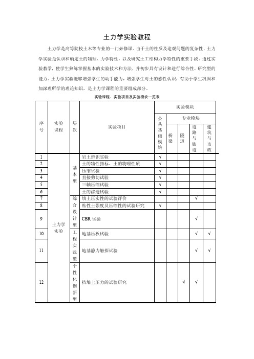 土力学实验教程