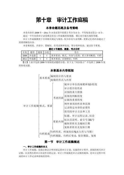 审计工作底稿完整