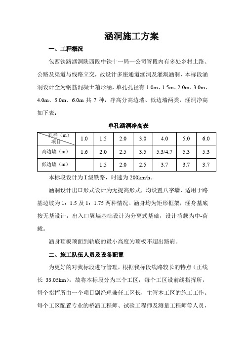 涵洞施工方案讲解学习