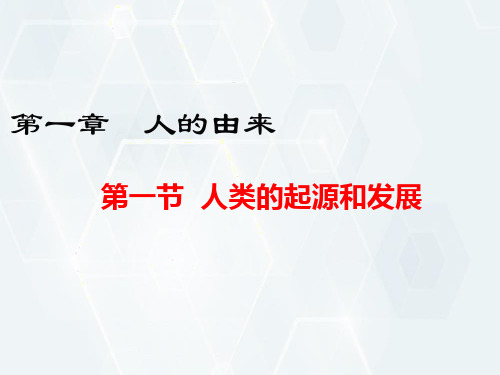 人教版七年级生物下册- 人类的起源和发展课件