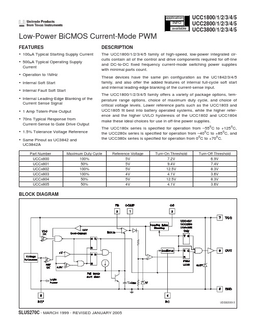 UCC2803DTRG4中文资料