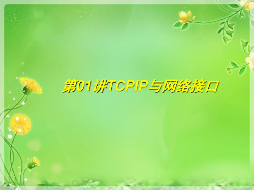 第01讲TCPIP与网络接口优秀PPT