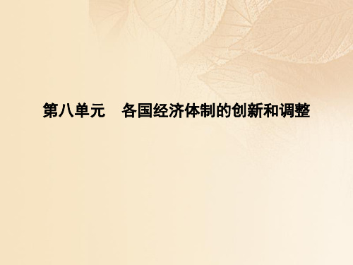 【岳麓版】2018高考历史大一轮复习 第八单元 考点1苏联社会主义经济体制的建立及经济改革课件