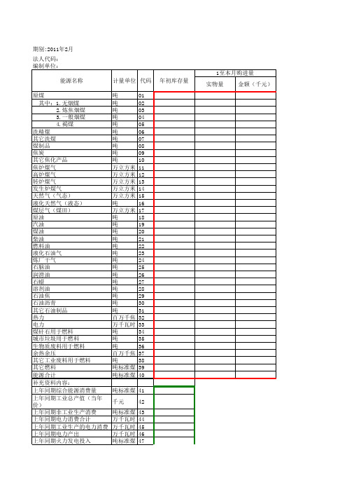 统计台账模版