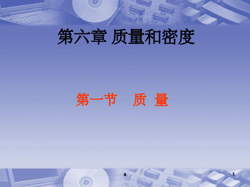 初中物理《质量》-PPT-