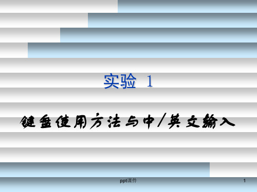 实验1键盘使用方法与中英文输入  ppt课件