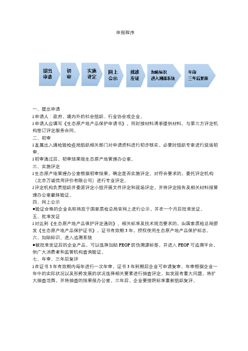 生态原产地产品保护申报流程-农业