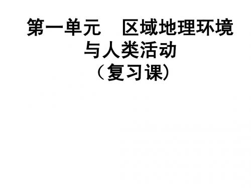 高中地理鲁教版必修三第一单元复习课件