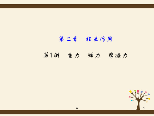 复习方略高考物理一轮复习 2.1重力 弹力 摩擦力课件 沪科必修1