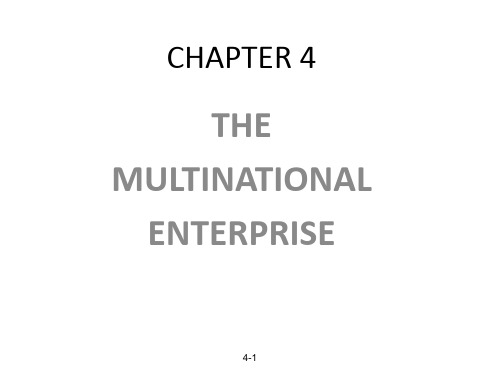 国际商法英文版：2 Chapter 4 Multinational Enterprise