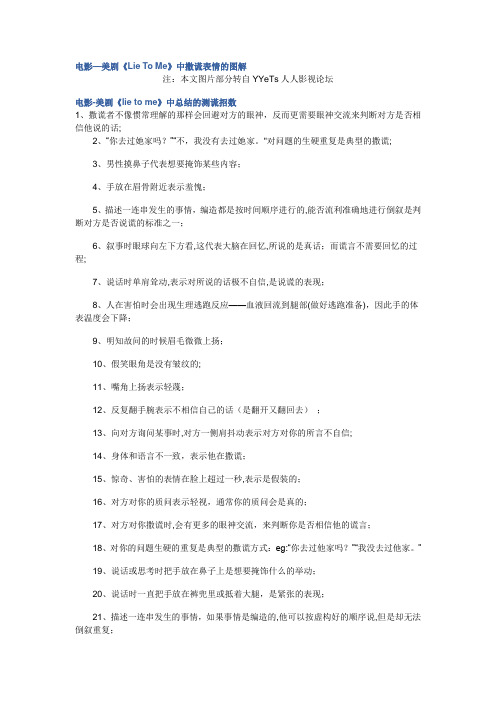 美剧《Lie_To_Me》中撒谎表情的图解_汇总大全