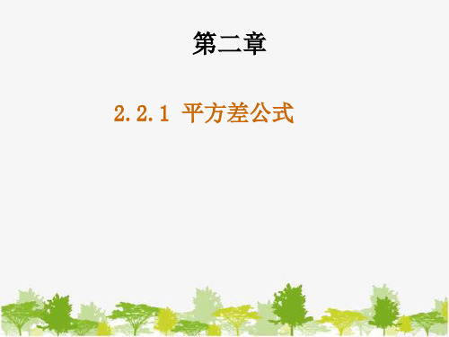 湘教版七年级下册2.平方差公式课件