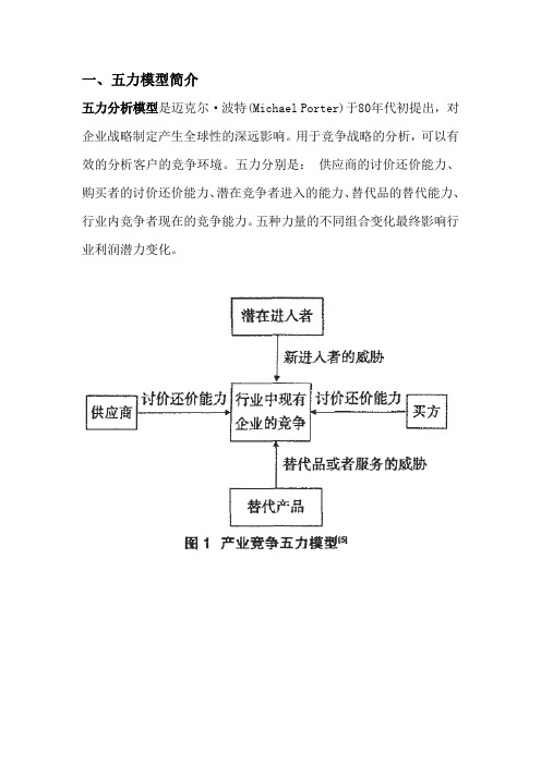 五力模型简介